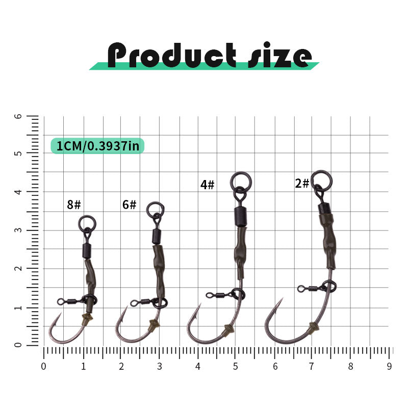 6 pcs Ronnie fishing set swivel