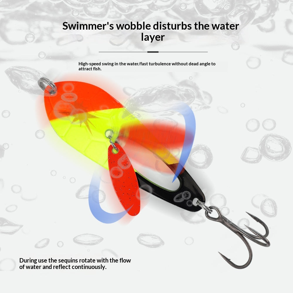 5Pcs Metal Spoon Spinner Lure Set Long Casting Hard Bait Wobbler Crankbait Freshwater Saltwater Fishing Tackle for Pike Bass Trout