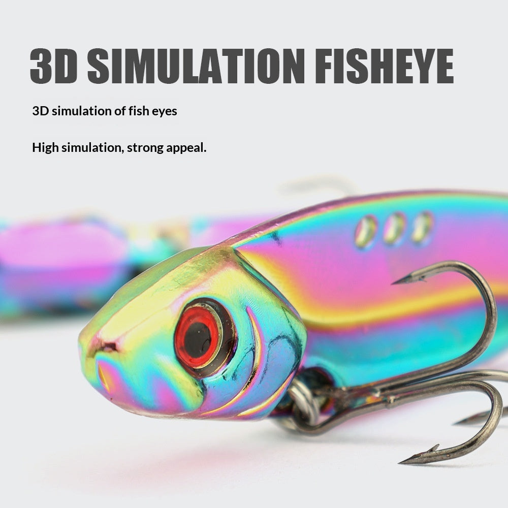 5PCS Iridescent Dragon Tooth VIB Lure Metal Vibration Hard Bait Long Cast Sinking Bait Fresh Saltwater Fishing
