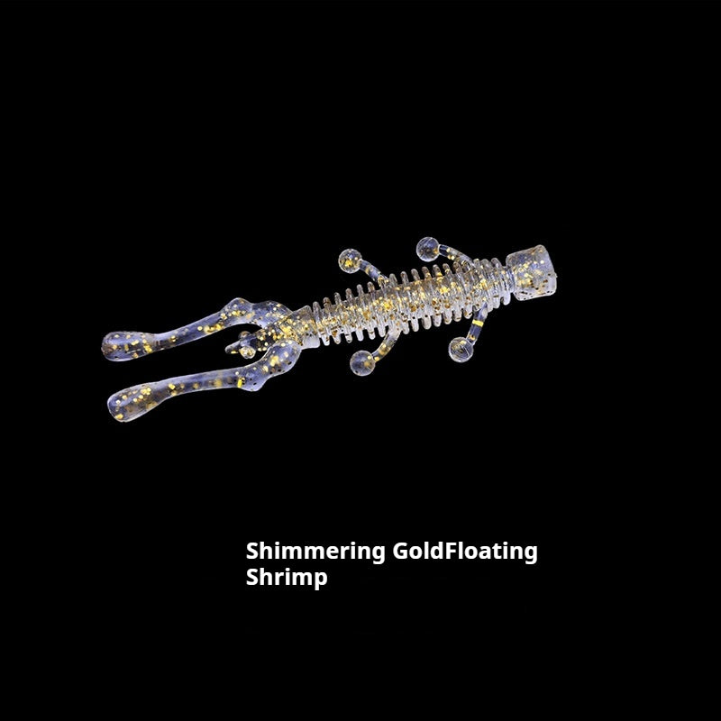 Floating Segmented Shrimp Soft Lures, TPE Bionic Bamboo-Joint Shrimp Bait for Black Pit Fishing (20/40Pcs)