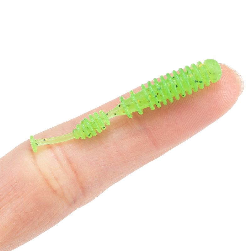 20Pcs Micro Rock Fishing Multi-Segment Needle Tail Soft Lures, Bite-Resistant TPE Soft Baits