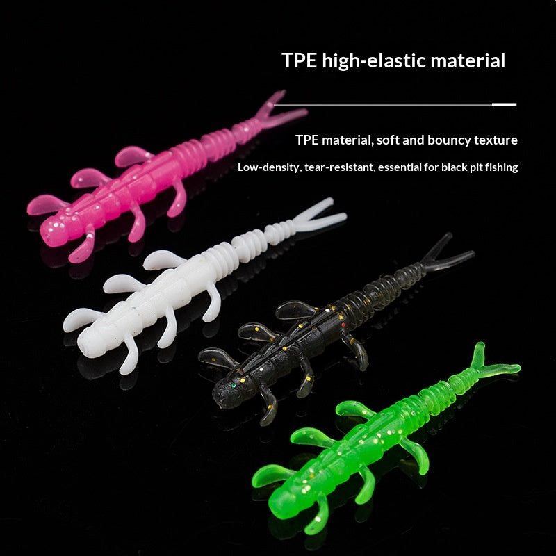 20pcs Micro Scented Fork-Tail Finesse Soft Lure - Lifelike Bait for Bass, Perch & Wild Fishing