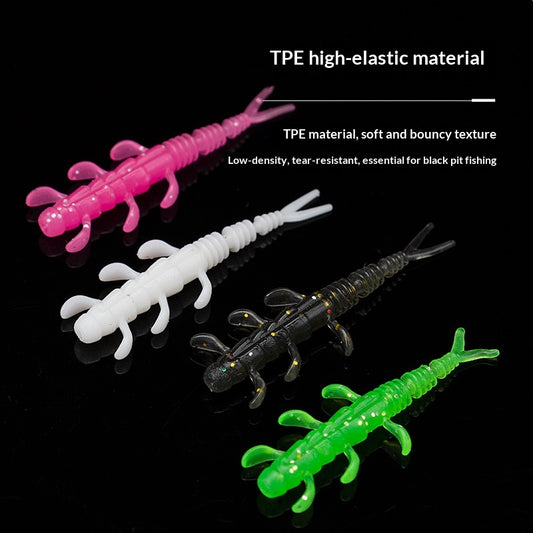 20pcs Micro Scented Fork-Tail Finesse Soft Lure - Lifelike Bait for Bass, Perch & Wild Fishing
