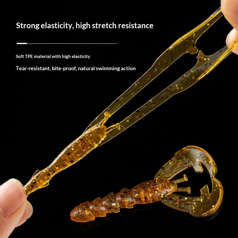15pcs Shrimp-Shaped Soft Lure Set - Lifelike Finesse Bait for Bass, Perch & Wild Fishing