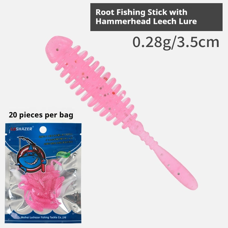 20pcs Thread-Texture Finesse Soft Lure - Lifelike Bait for Bass, Asp & Wild Fishing