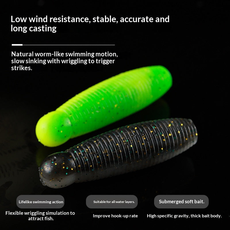 20pcs Salted & Scented Potato Soft Lure - Slow Sinking Finesse Bait for Bass, Perch & Asp