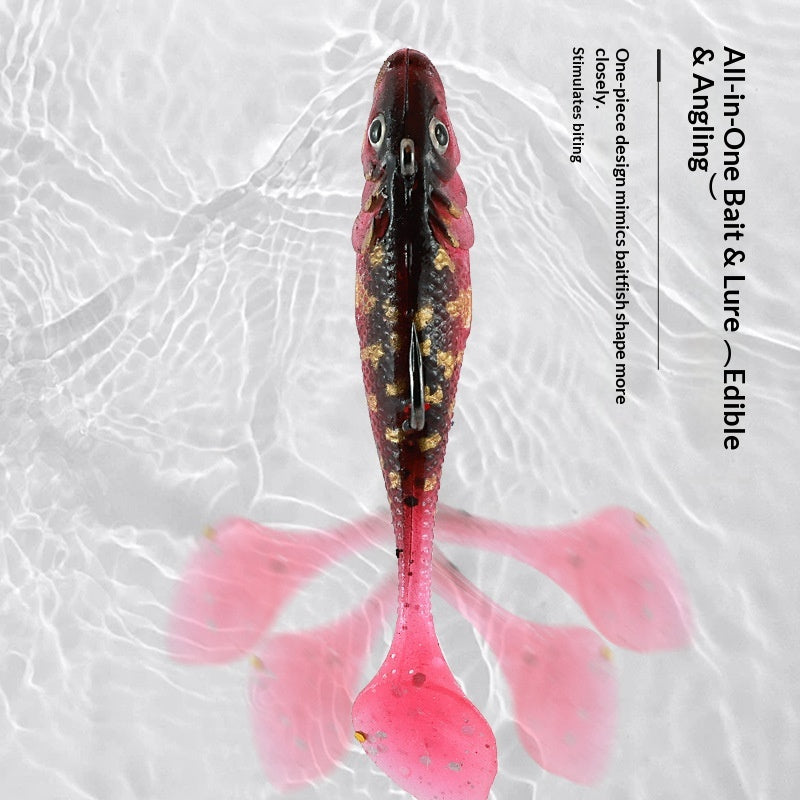 Lead Head Soft Lure Set 5pcs - T-Tail Swimbait for Bass & Pike