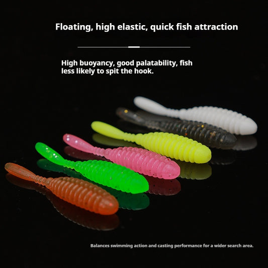 20pcs Thread-Texture Finesse Soft Lure - Lifelike Bait for Bass, Asp & Wild Fishing
