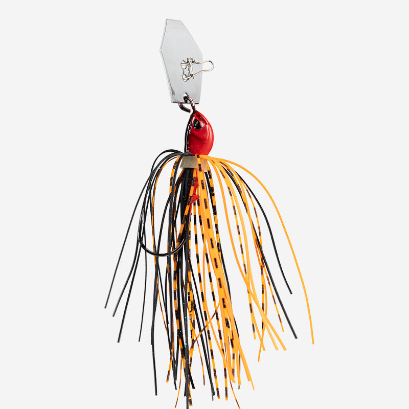 Composite Spinnerbait Lure with Blade Guard, Anti-Snag Fishing Lure for Snakehead, Bass & Yellowcheek Carp