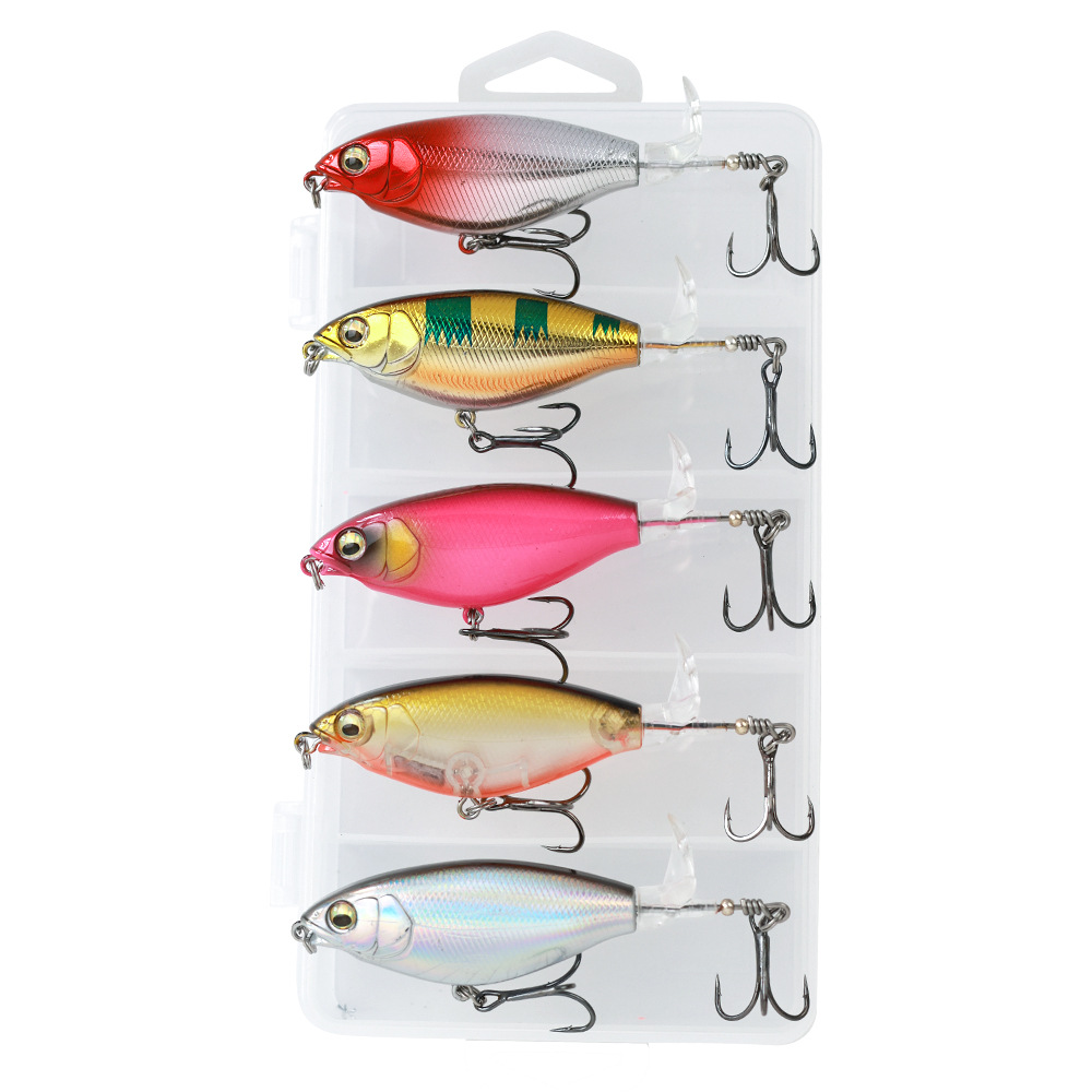 Rotating Tail Popper Lure 6.a5g 12g Artificial Hard Bait Topwater Spinner Pencil Swimbait Freshwater Saltwater Fishing Gear