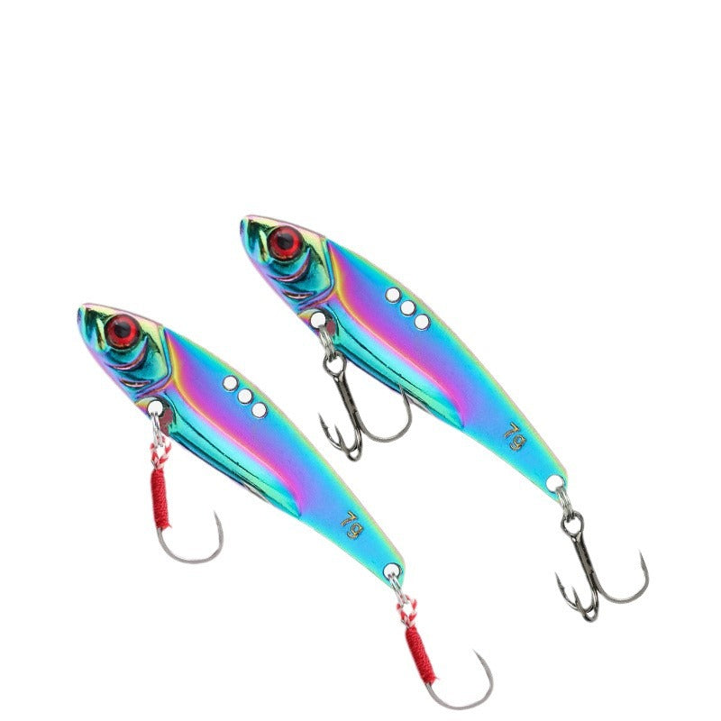 5PCS Iridescent Dragon Tooth VIB Lure Metal Vibration Hard Bait Long Cast Sinking Bait Fresh Saltwater Fishing