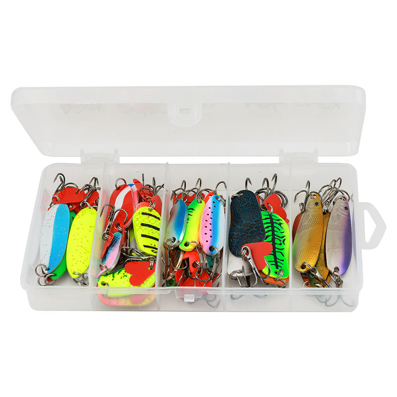 5pcs Metal Spoon Lure Set - Long Cast Spinner Blade Fish-Shaped Jigging Lure