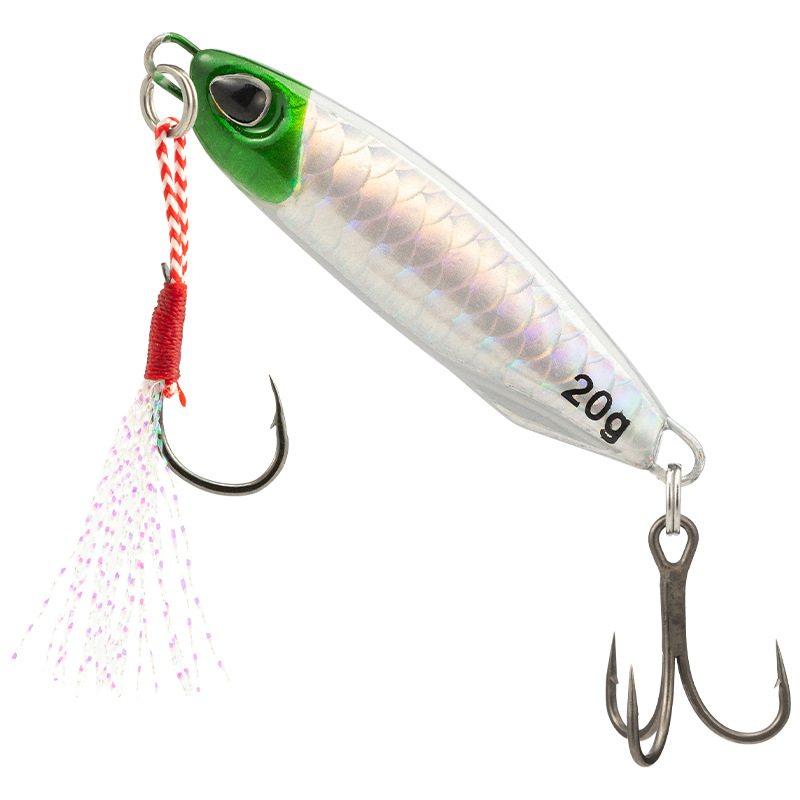 1Pcs/5Pcs Shaker Shark Scale Metal Jig 10g/15g/20g Sinking Lure Dual Hook Artificial Hard Bait for Pike Bass Trout
