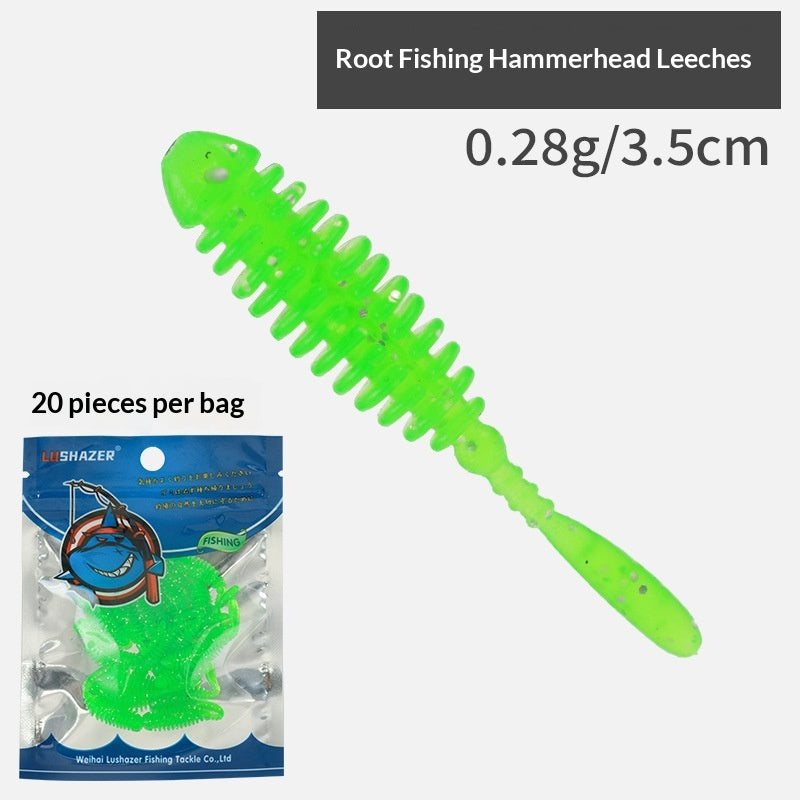 20pcs Thread-Texture Finesse Soft Lure - Lifelike Bait for Bass, Asp & Wild Fishing