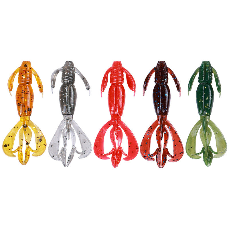 15Pcs Floating Shrimp Soft Lures, Bionic Root Fishing Soft Worm Baits for Bass, Freshwater & Black Pit Fishing