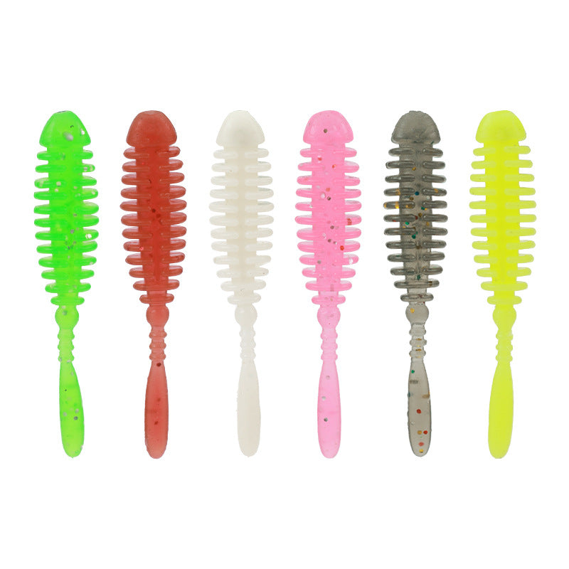 20pcs Thread-Texture Finesse Soft Lure - Lifelike Bait for Bass, Asp & Wild Fishing