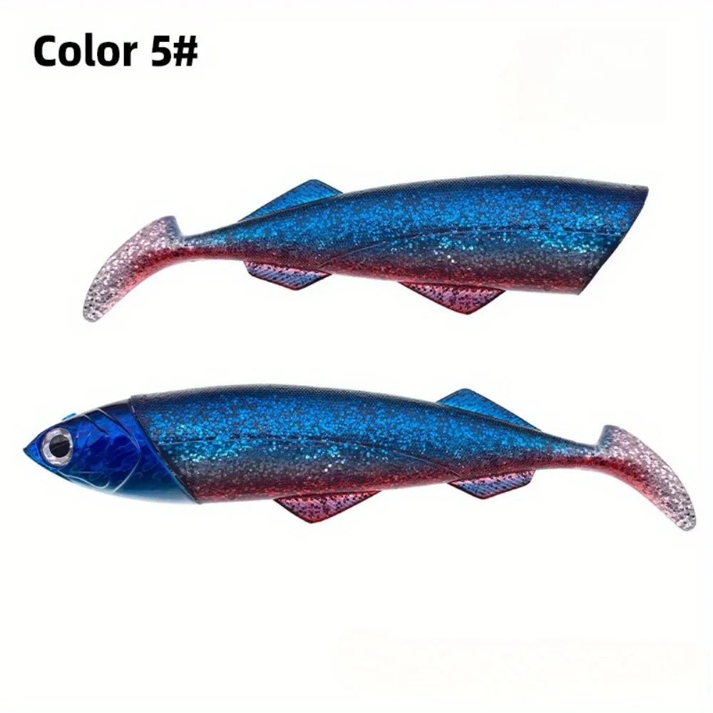 1Set Glow Head Slow-Sink Soft Lure 415g/516g | Extra-Heavy Duty Boat Fishing Lure for Tuna & Shark | Deep Sea Jigging