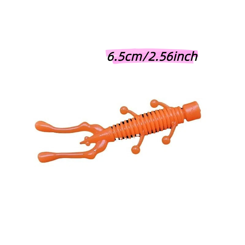 Floating Segmented Shrimp Soft Lures, TPE Bionic Bamboo-Joint Shrimp Bait for Black Pit Fishing (20/40Pcs)