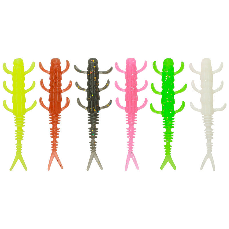 20pcs Micro Scented Fork-Tail Finesse Soft Lure - Lifelike Bait for Bass, Perch & Wild Fishing