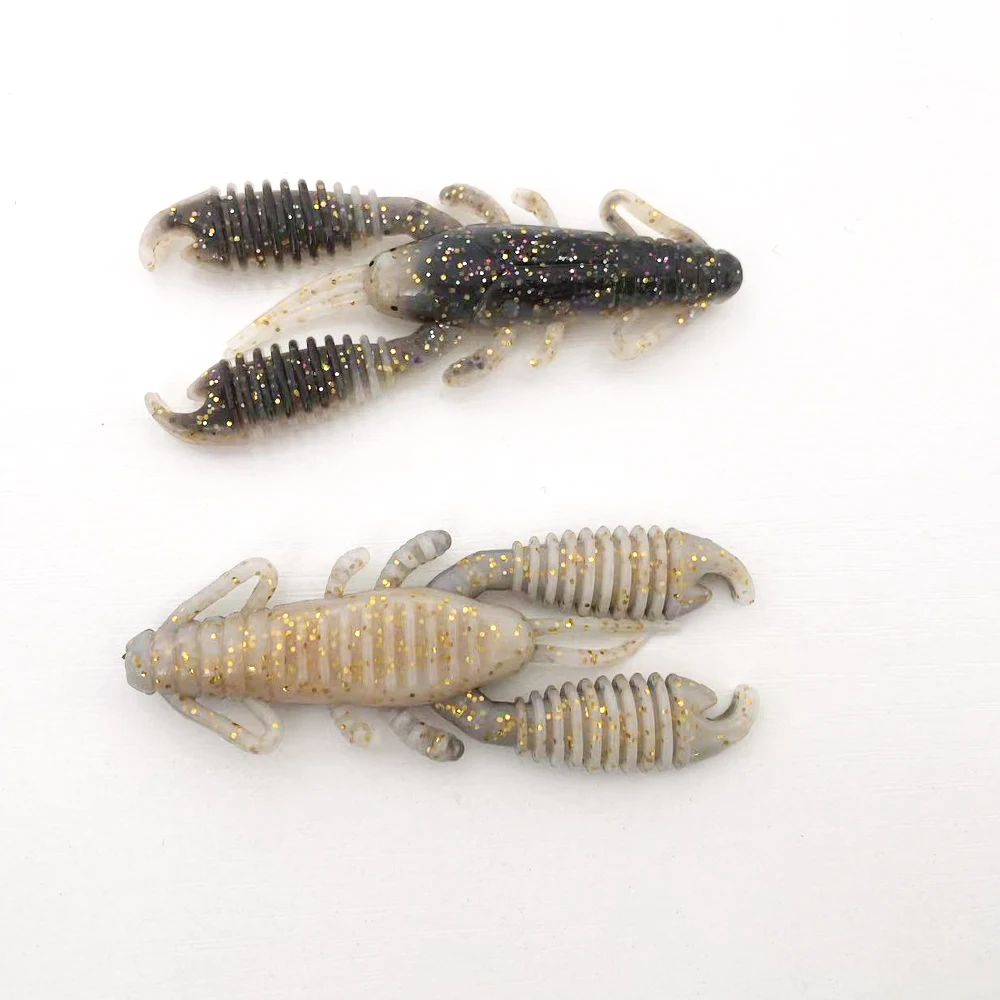 4PCS 8cm Crawfish Soft Bait | Bottom-Bouncing Lure Triggers Strikes | Targets Seabass, Grouper & Redfish