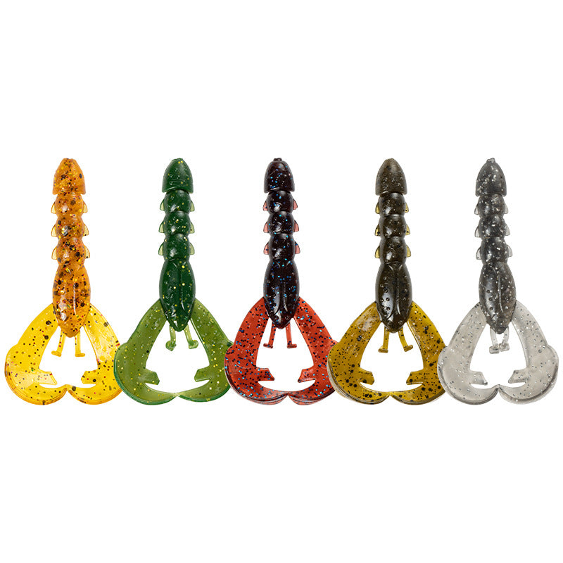 15pcs Shrimp-Shaped Soft Lure Set - Lifelike Finesse Bait for Bass, Perch & Wild Fishing