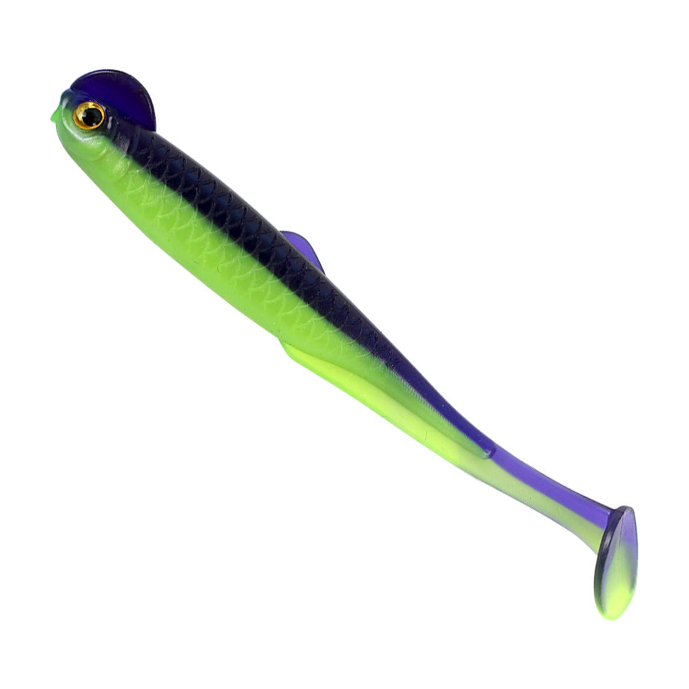 20Pcs Scented Multi-Color T-Tail Grub Soft Lures, Soft Worms for Jig Head, Black Pit & Wild Fishing