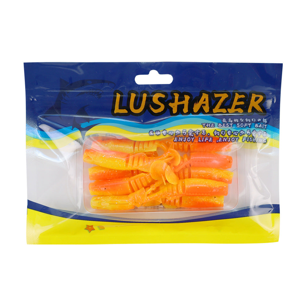 Scent Infused Multi-Segment T-Tail Soft Worm Lures, Fit Jig Head & Offset Hook for Black Pit Fishing