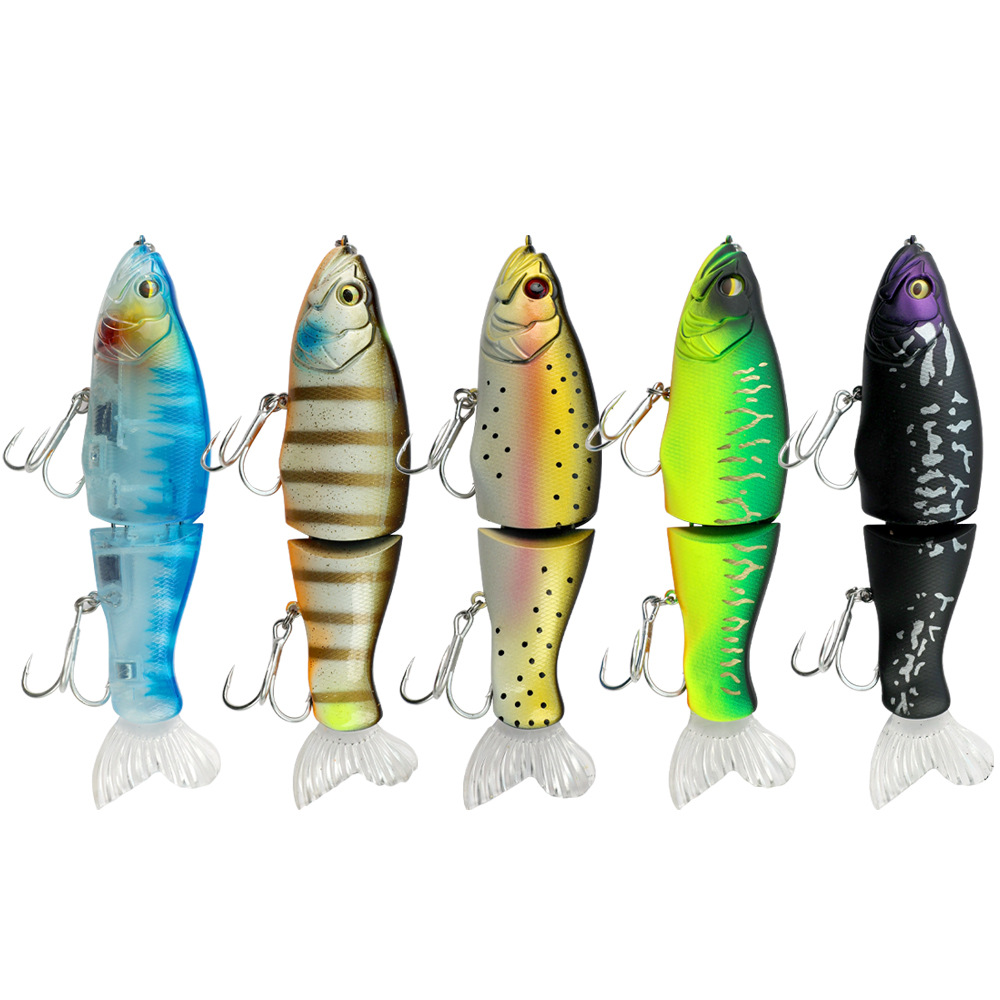 140mm 13g 2 Segments Jointed Swimbait Sinking Wobbler Lifelike Crankbait Artificial Hard Bait for Pike Bass Fishing
