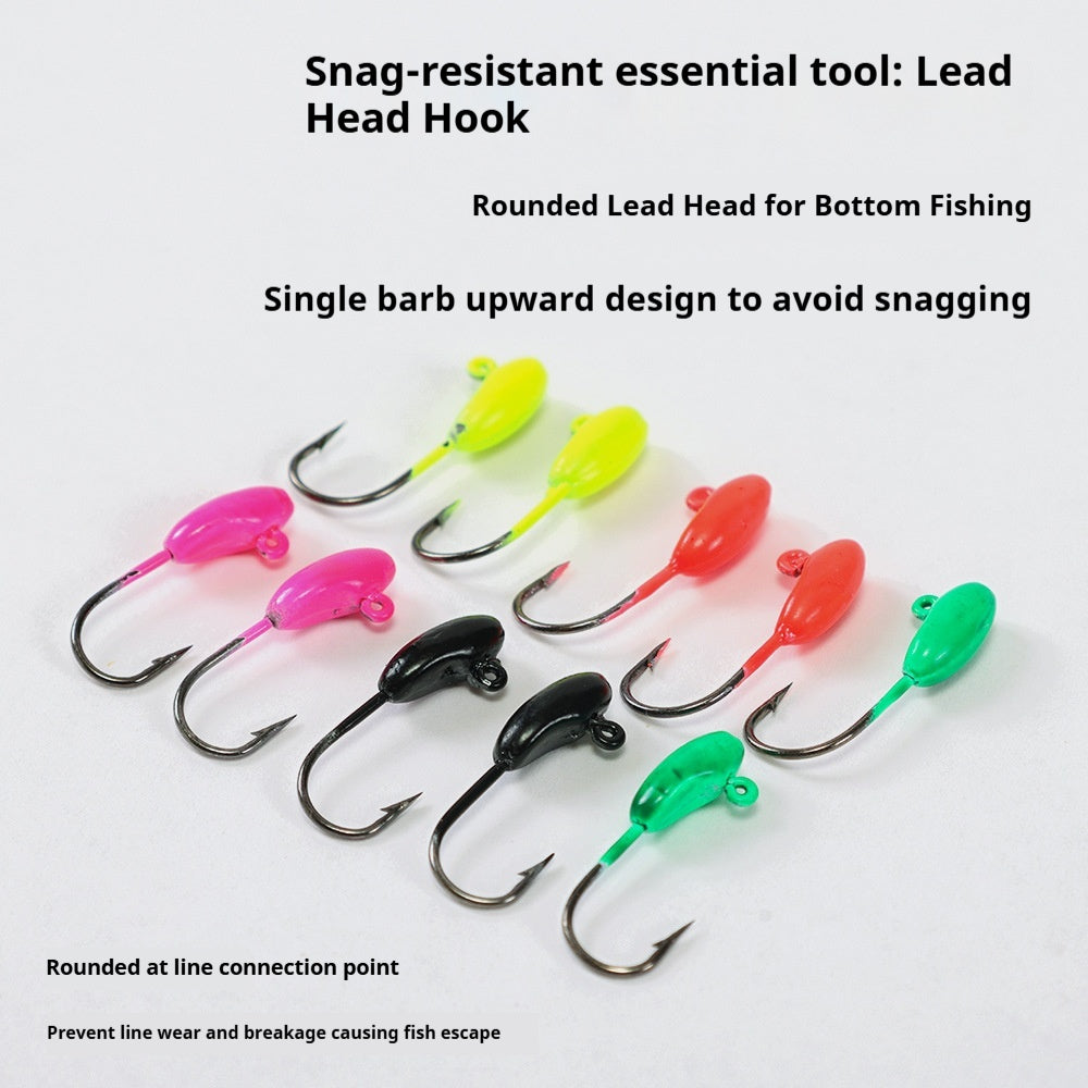 50Pcs Needle Tail Soft Lure Combo, Rock Fishing Soft Baits with Hooks, Random Colors