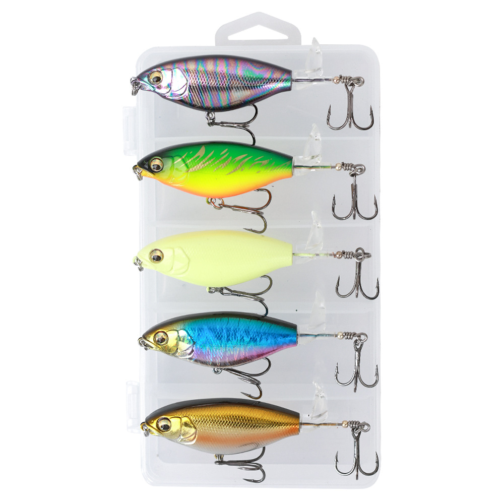 Rotating Tail Popper Lure 6.a5g 12g Artificial Hard Bait Topwater Spinner Pencil Swimbait Freshwater Saltwater Fishing Gear