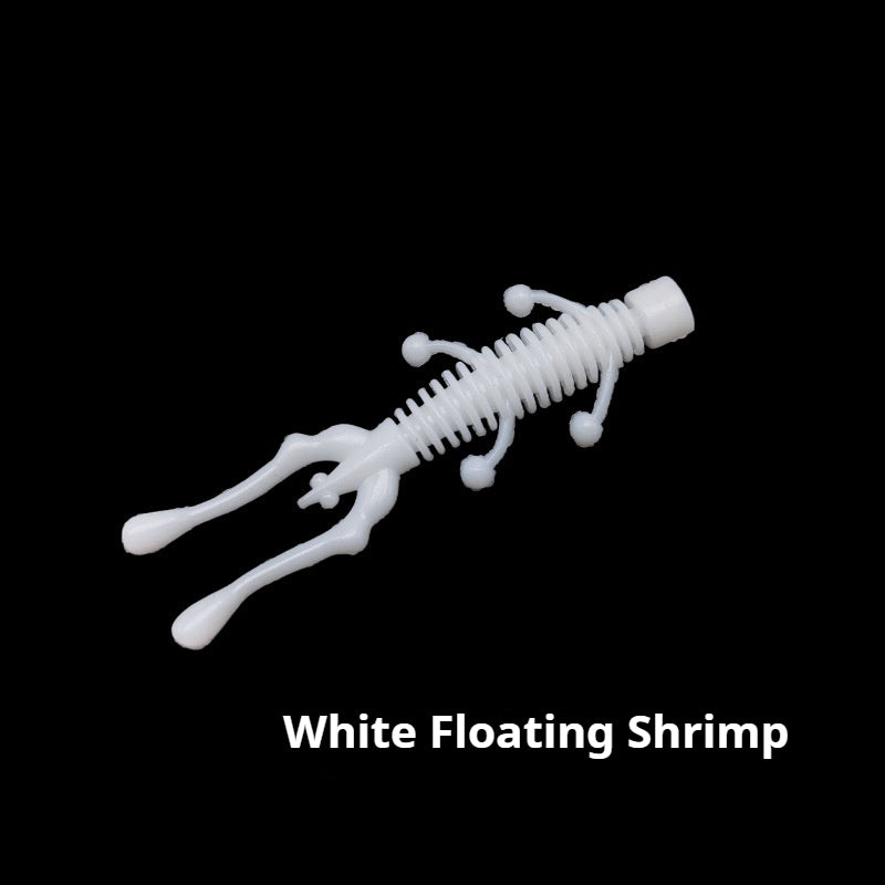 Floating Segmented Shrimp Soft Lures, TPE Bionic Bamboo-Joint Shrimp Bait for Black Pit Fishing (20/40Pcs)