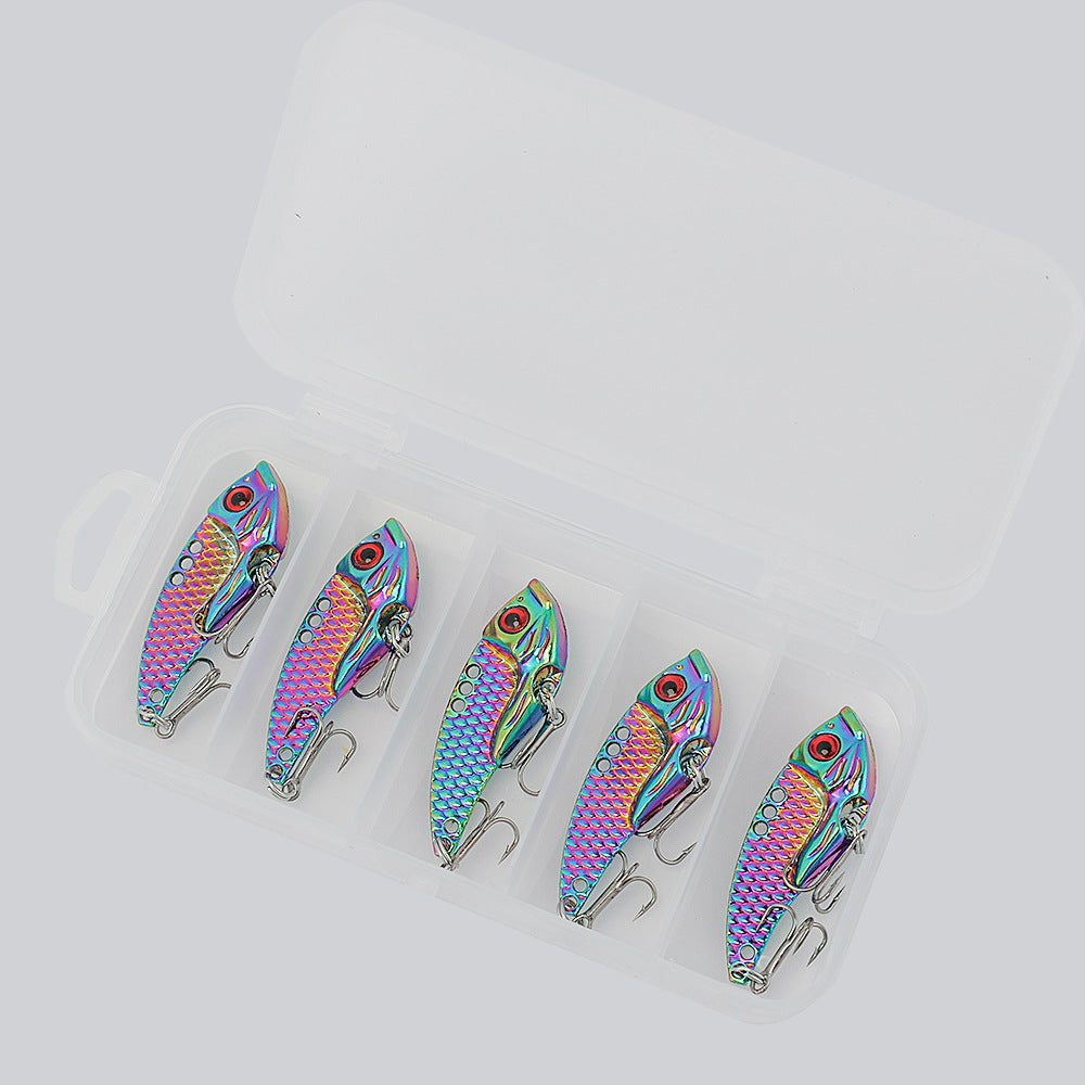 5PCS Metal VIB Fishing Lure 3g-20g Dragon Scale Shining Hard Bait Long Cast Sinking Bait Freshwater Saltwater