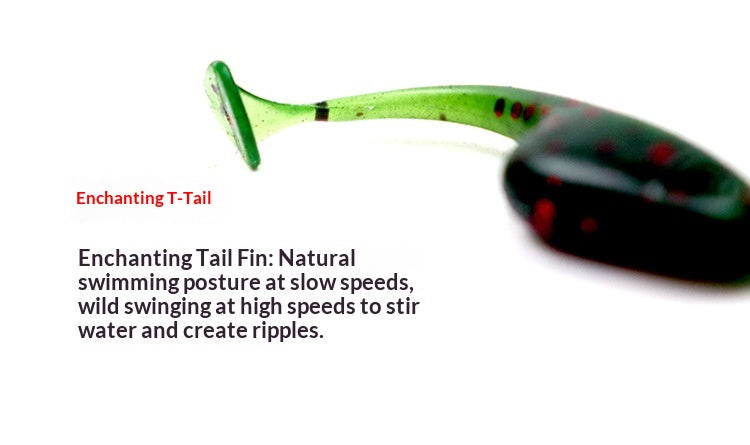 4cm 0.75g T-Tail Soft Lure Worm Bait Texas Rig Rock Fishing Bionic Bait for Rock Fish Mandarin Fish
