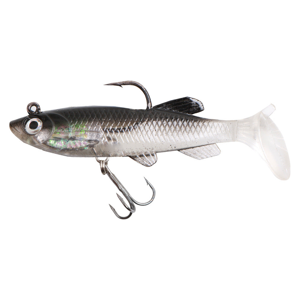 9cm 12.5g T-Tail Lead Head Soft Lure - Swimbait for Bass, Pike & Asp