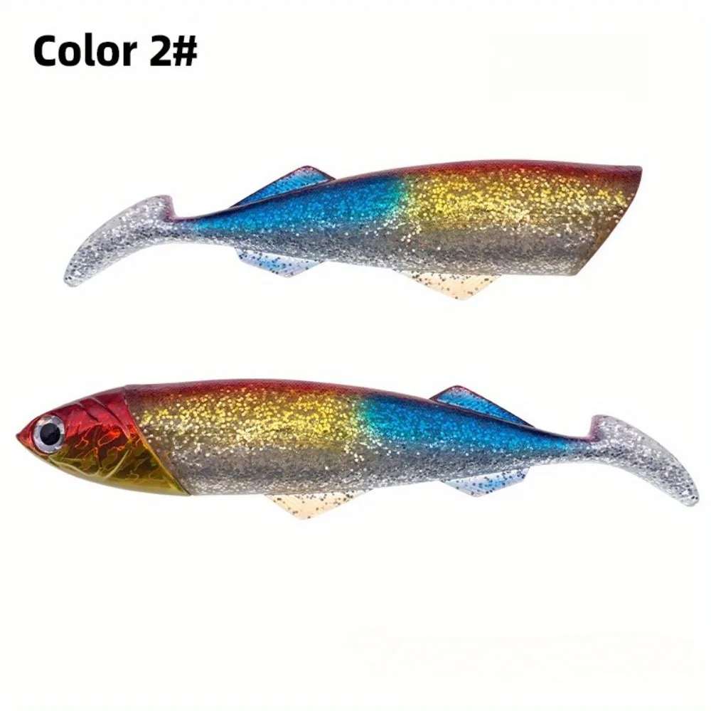 1Set Glow Head Slow-Sink Soft Lure 415g/516g | Extra-Heavy Duty Boat Fishing Lure for Tuna & Shark | Deep Sea Jigging