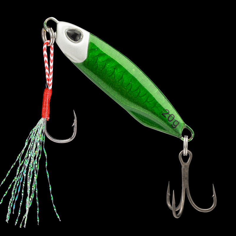1Pcs/5Pcs Shaker Shark Scale Metal Jig 10g/15g/20g Sinking Lure Dual Hook Artificial Hard Bait for Pike Bass Trout