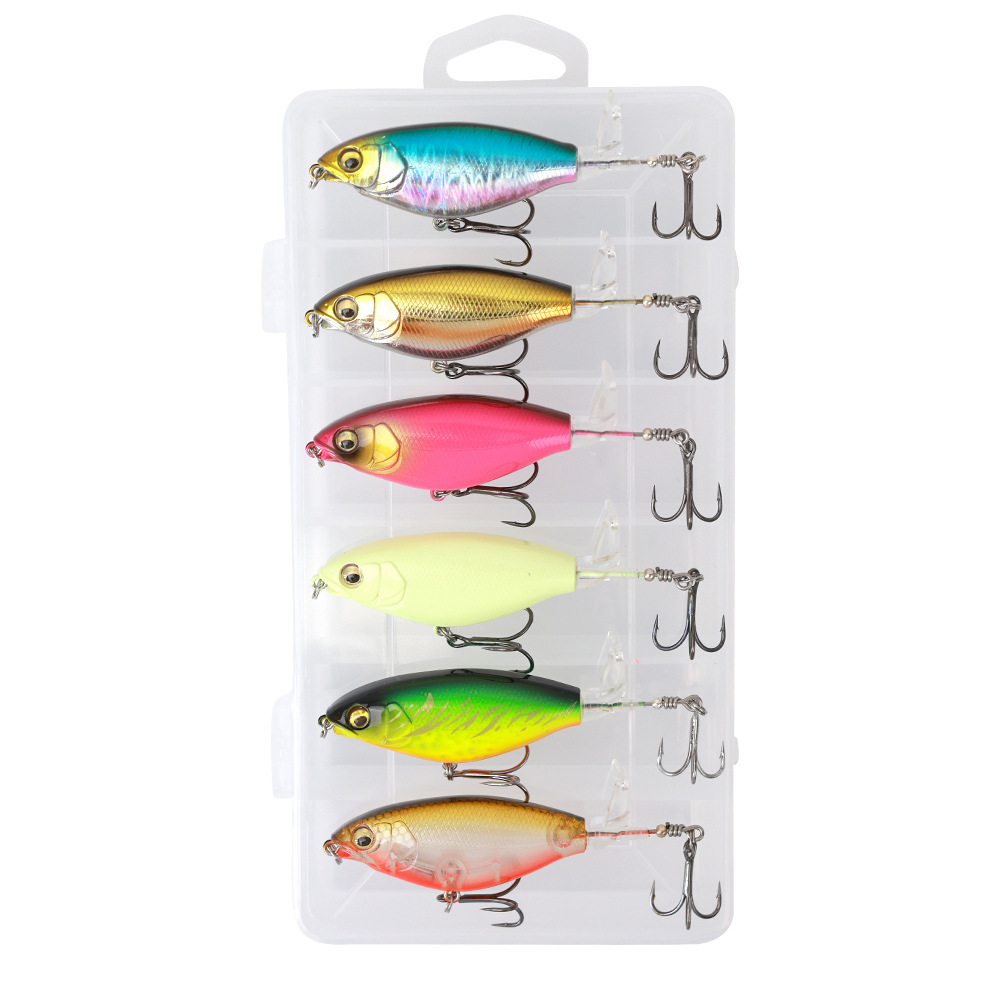 Rotating Tail Popper Lure 6.a5g 12g Artificial Hard Bait Topwater Spinner Pencil Swimbait Freshwater Saltwater Fishing Gear