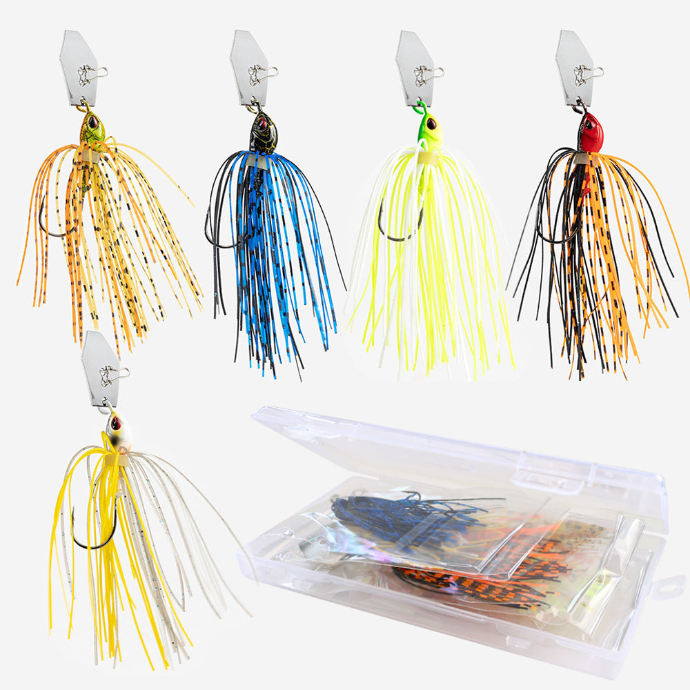 Composite Spinnerbait Lure with Blade Guard, Anti-Snag Fishing Lure for Snakehead, Bass & Yellowcheek Carp