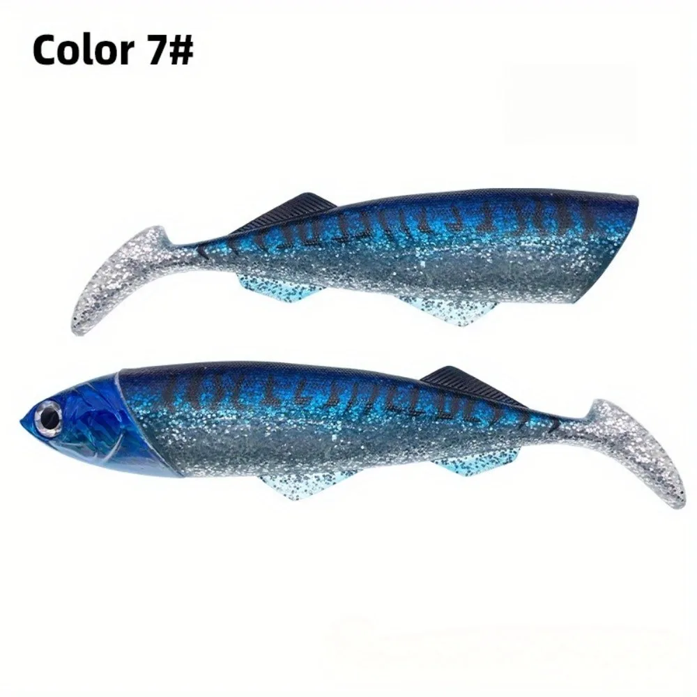 1Set Glow Head Slow-Sink Soft Lure 415g/516g | Extra-Heavy Duty Boat Fishing Lure for Tuna & Shark | Deep Sea Jigging