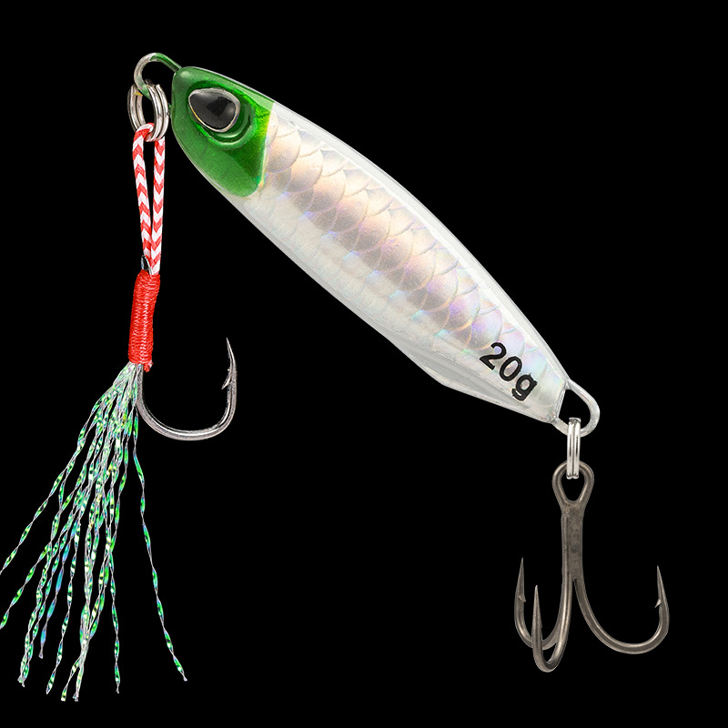1Pcs/5Pcs Shaker Shark Scale Metal Jig 10g/15g/20g Sinking Lure Dual Hook Artificial Hard Bait for Pike Bass Trout