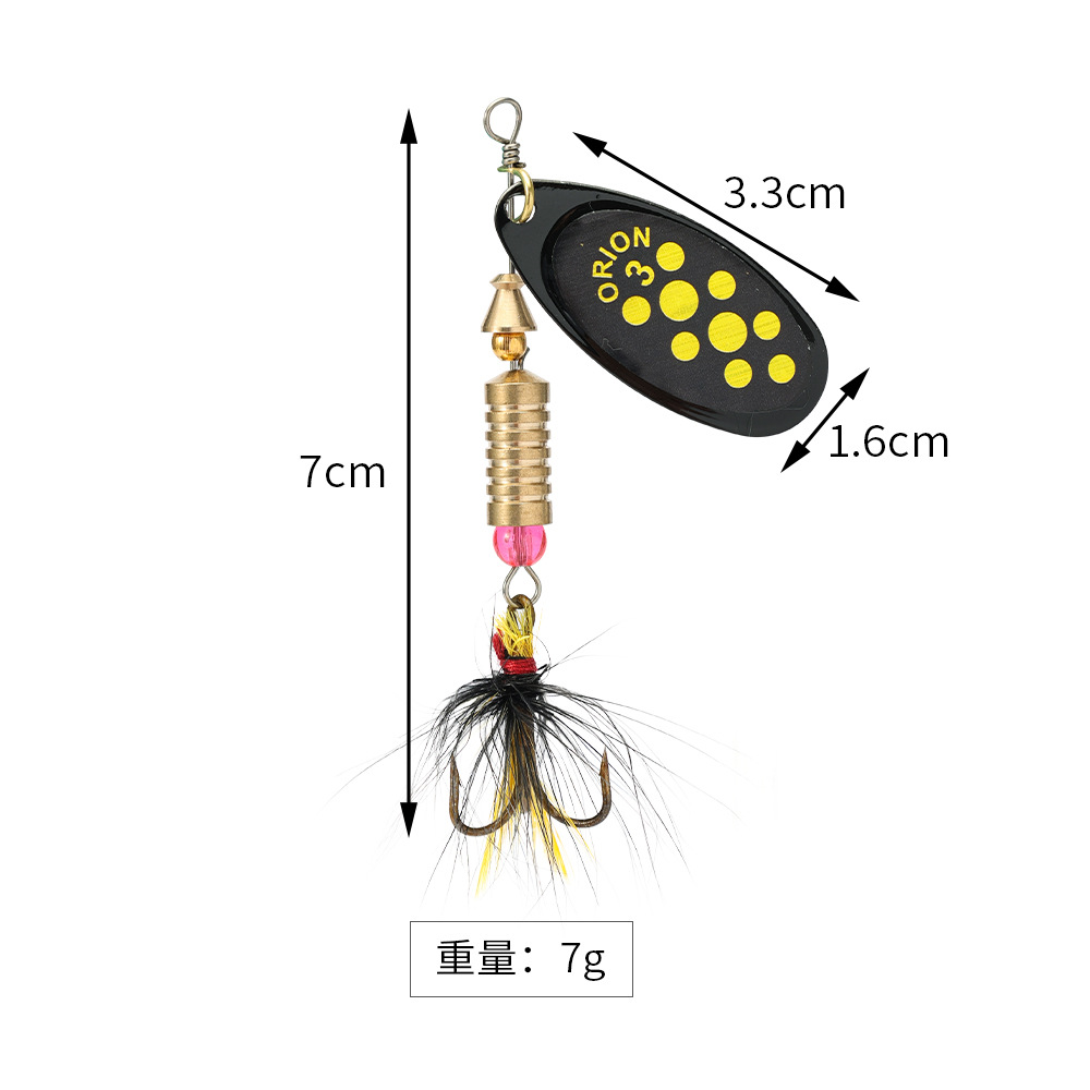3g-12g Metal Spinner Spoon Lure Sequins Rotating Crankbait Artificial Bait for Bass Trout Perch Pike
