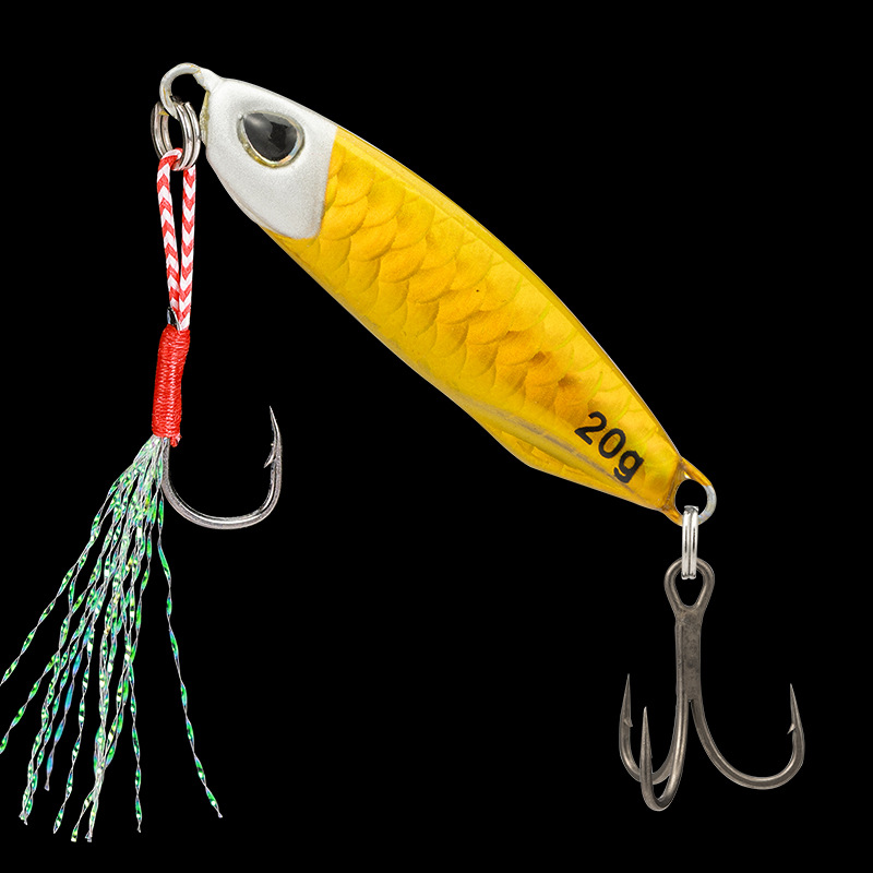 1Pcs/5Pcs Shaker Shark Scale Metal Jig 10g/15g/20g Sinking Lure Dual Hook Artificial Hard Bait for Pike Bass Trout