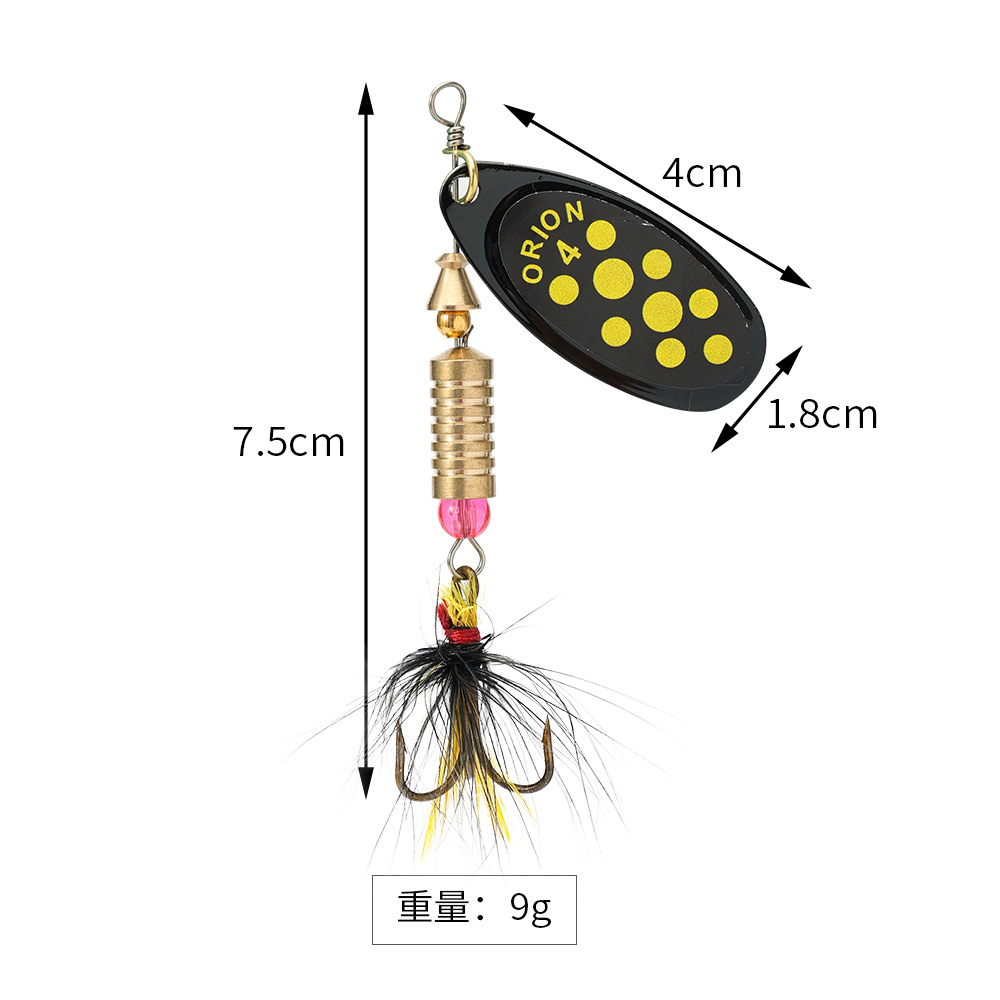 3g-12g Metal Spinner Spoon Lure Sequins Rotating Crankbait Artificial Bait for Bass Trout Perch Pike