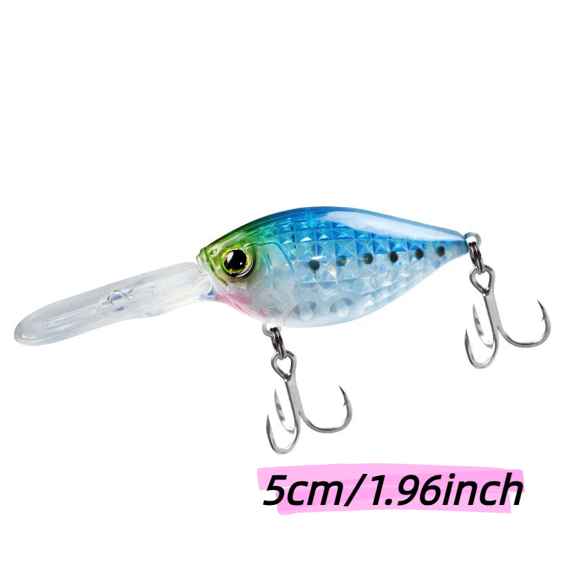 Hot Sale Japanese Style Long Cast Deep Diving Long Lip Fat Crankbait 50mm 10g Floating Fishing Lure for Bass Mandarin Fish Top Sell