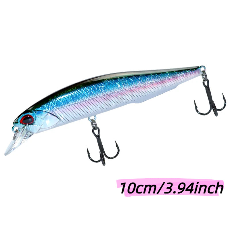 100mm Shallow Floating Minnow Lure 13.7g Bass Bait
