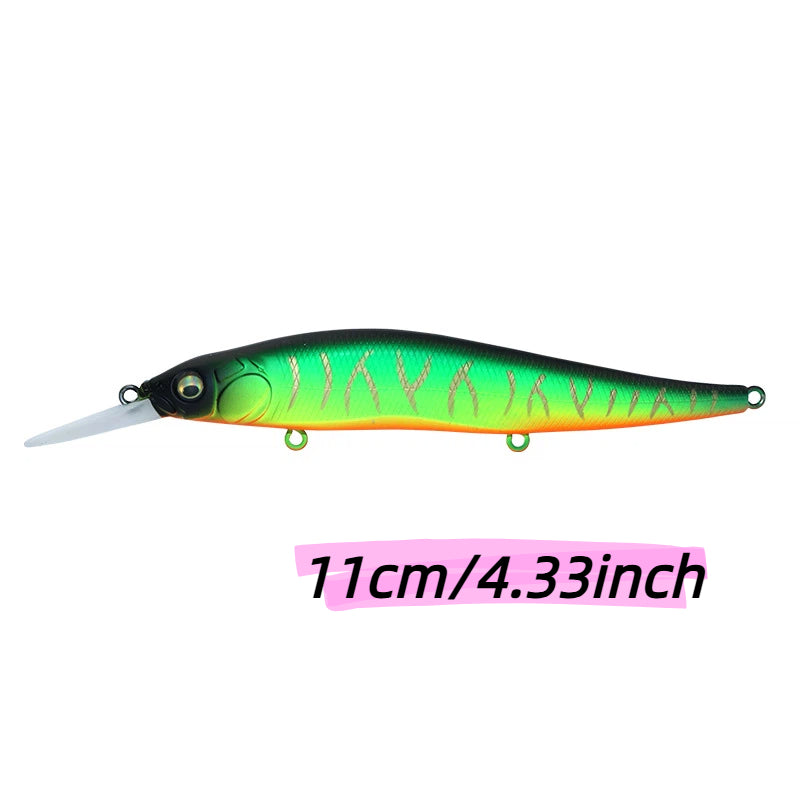 Hot Sale Long Cast Slow Sinking Long Lip Minnow Lure 110mm 14g Sea Fishing Hard Bait Simulation Fishing Lure for Bass Topmouth Culter