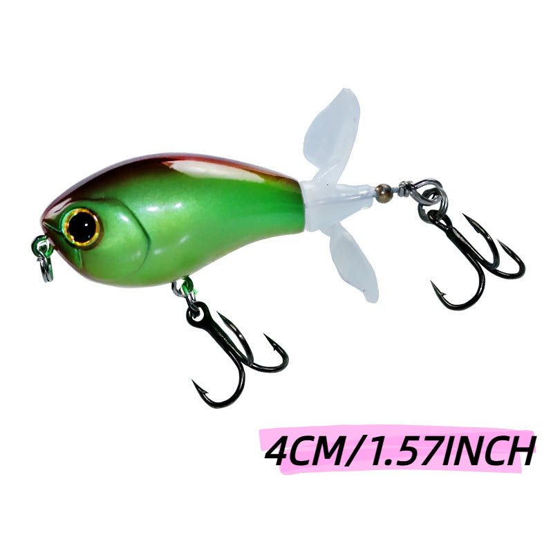 Topwater Long Cast Propeller Tractor Lure Floating Pencil Bait for Snakehead & Topmouth Culter