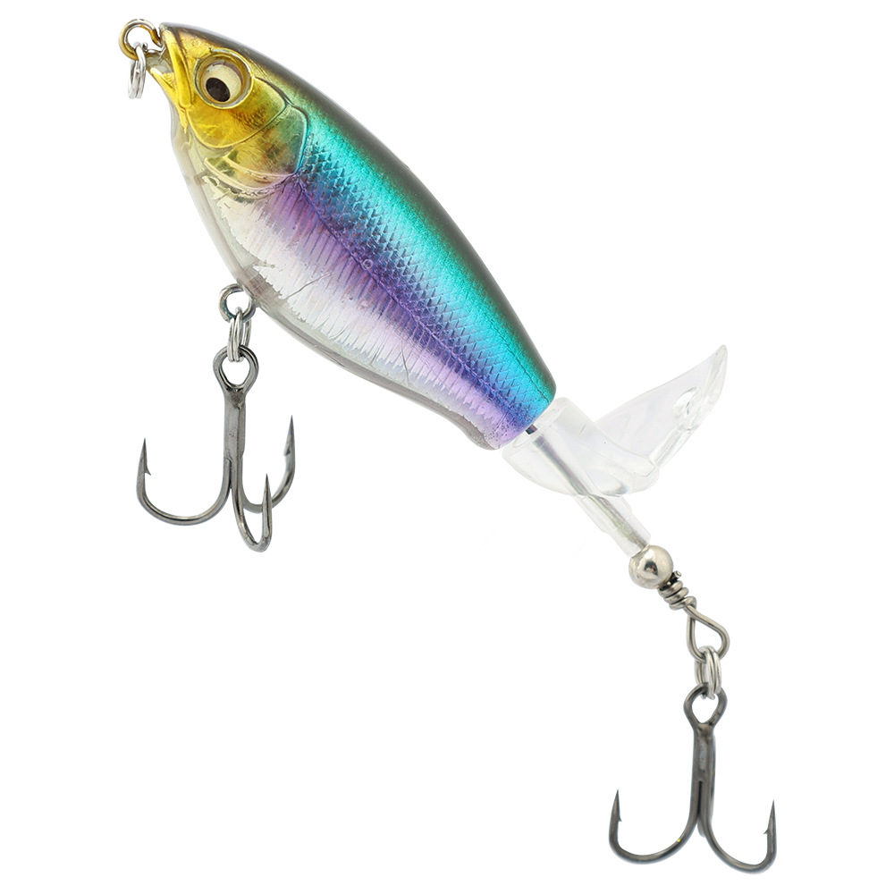 Rotating Tail Popper Lure 6.a5g 12g Artificial Hard Bait Topwater Spinner Pencil Swimbait Freshwater Saltwater Fishing Gear