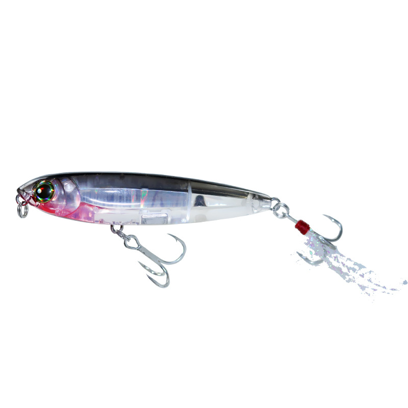 Internal laser fake bait, long-cast topwater type, 5g & 8g available. Zigzag dog lure, floating pencil hard bait, perfect for topmouth culter and bass.