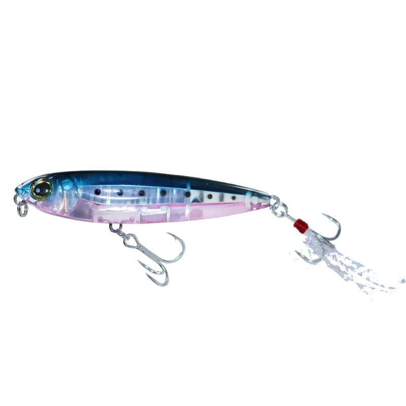 Internal laser fake bait, long-cast topwater type, 5g & 8g available. Zigzag dog lure, floating pencil hard bait, perfect for topmouth culter and bass.
